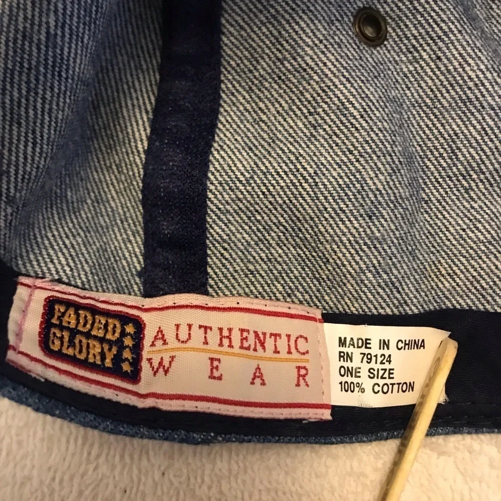 Faded Glory Adjustable faux Blue Jean Ball Cap